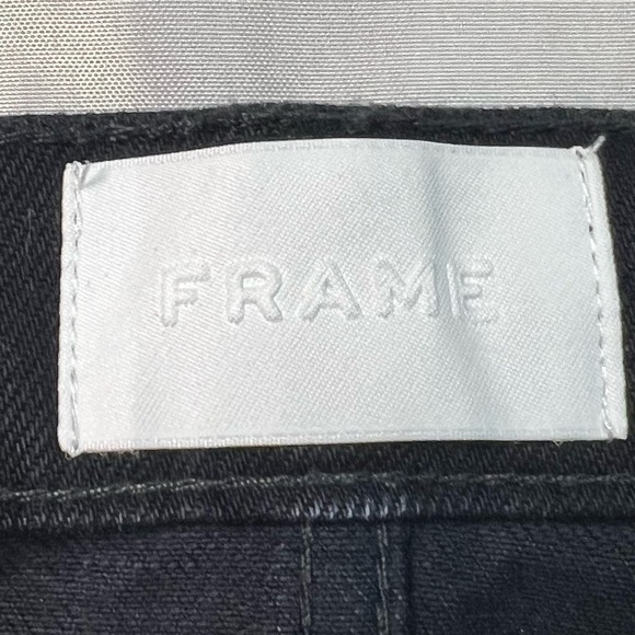FRAME Jeans Woman’s Size 27 Le Italian True Straight Leg High Rise Black New - Picture 11 of 16